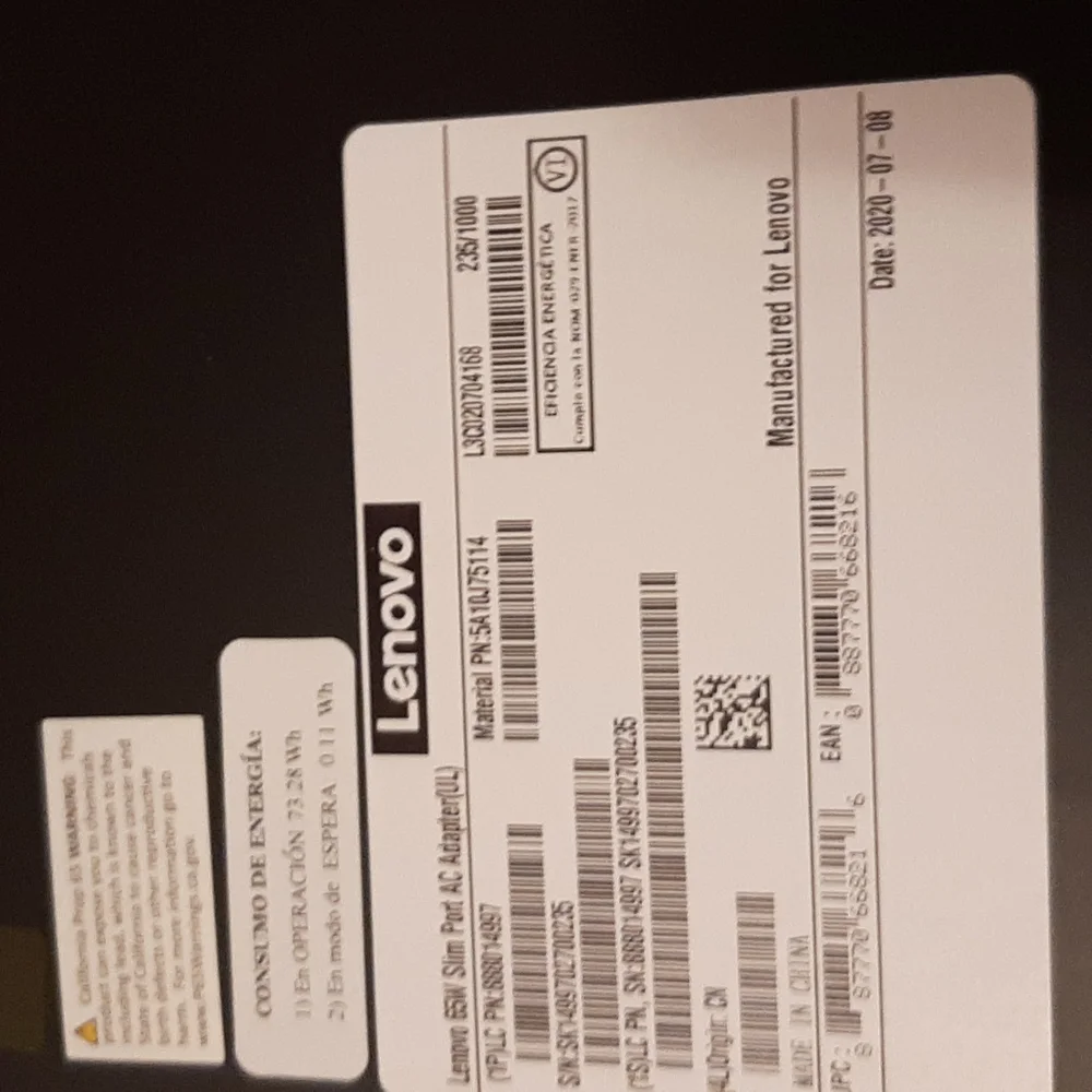 Unused Lenovo charger!